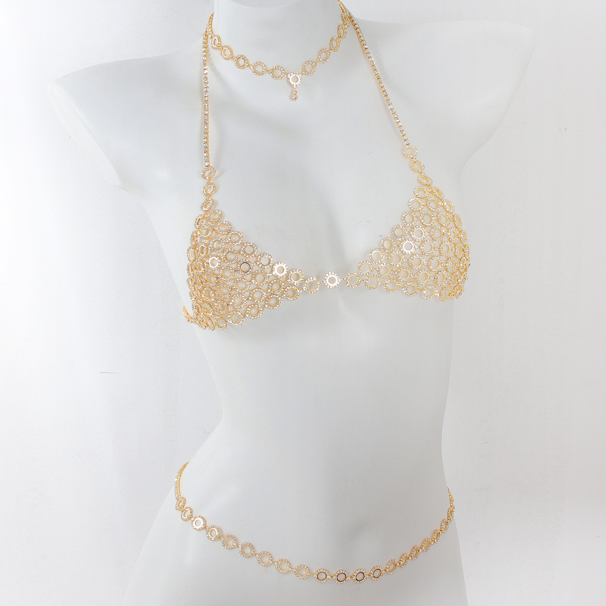 Body Jewelry Luxury - Três peças sutiã cintura conjunto cadeia,