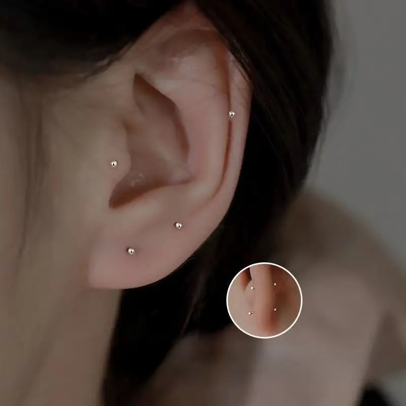 Body Jewelry Implants - Brincos prateados para mulheres, Bastão perfurante