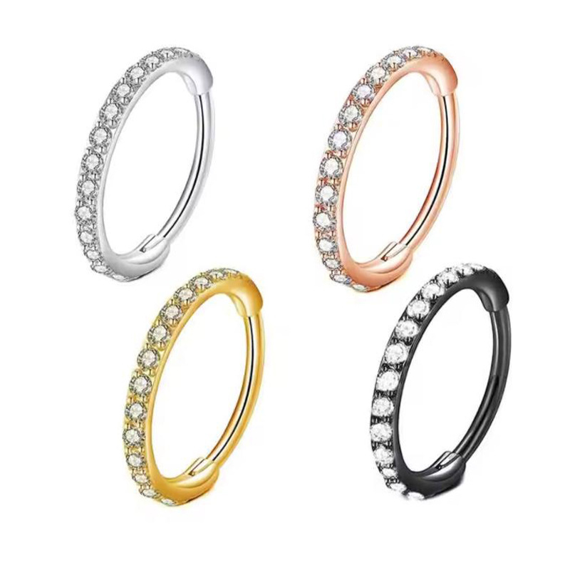 Septum Clicker Ring - Argola de Nariz 16G com Zircônia