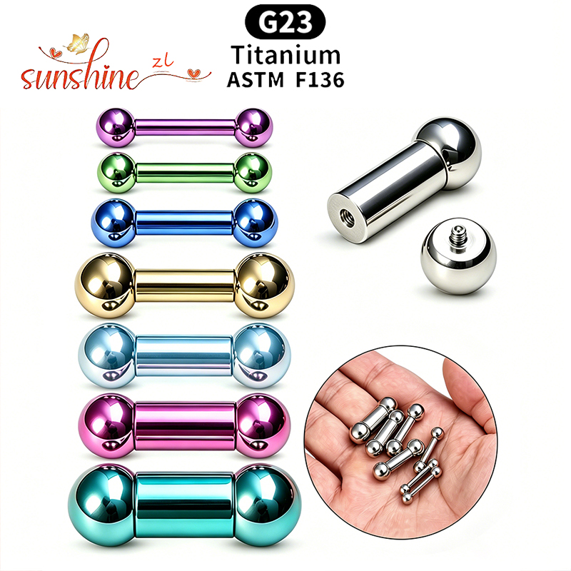 Body Jewelry Implants - Barra de Titânio Grau Implante ASTM