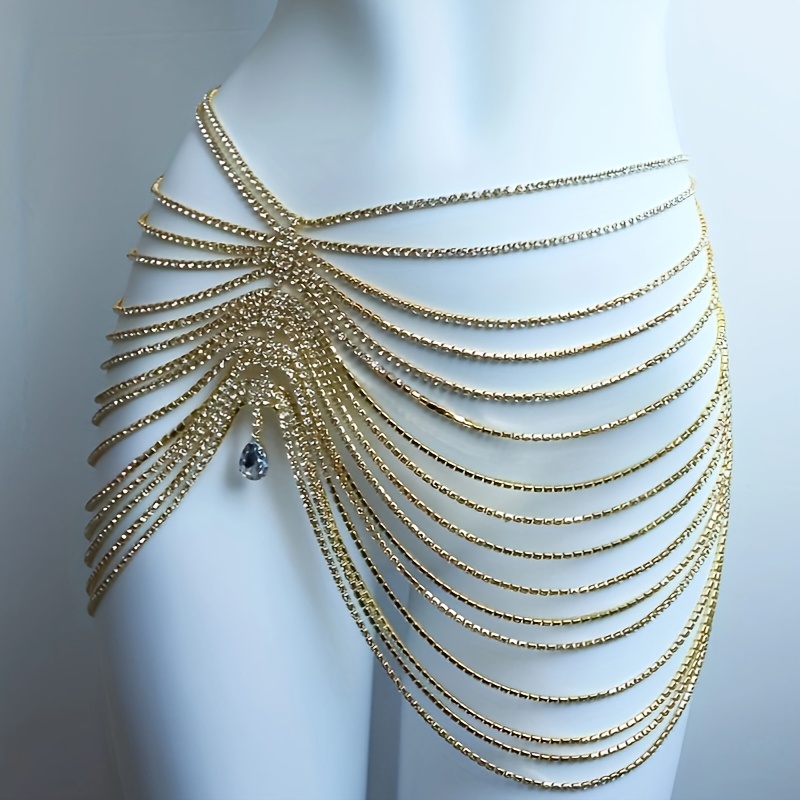 Body Jewelry Luxury - 1 Peça Corrente de Cintura Feminina