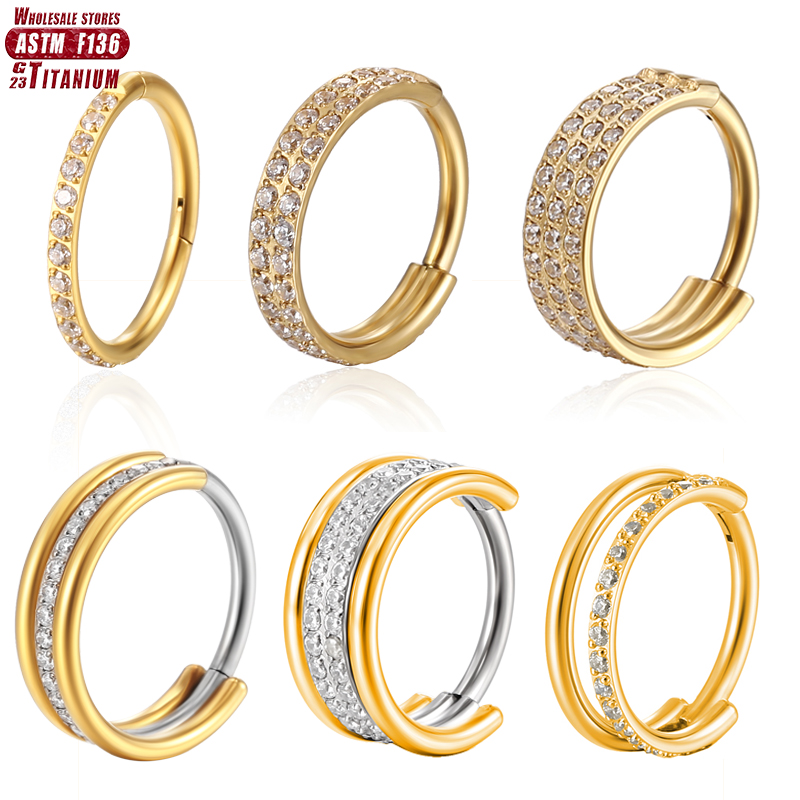 Body Jewelry Implants - Anel de nariz de titânio f136,