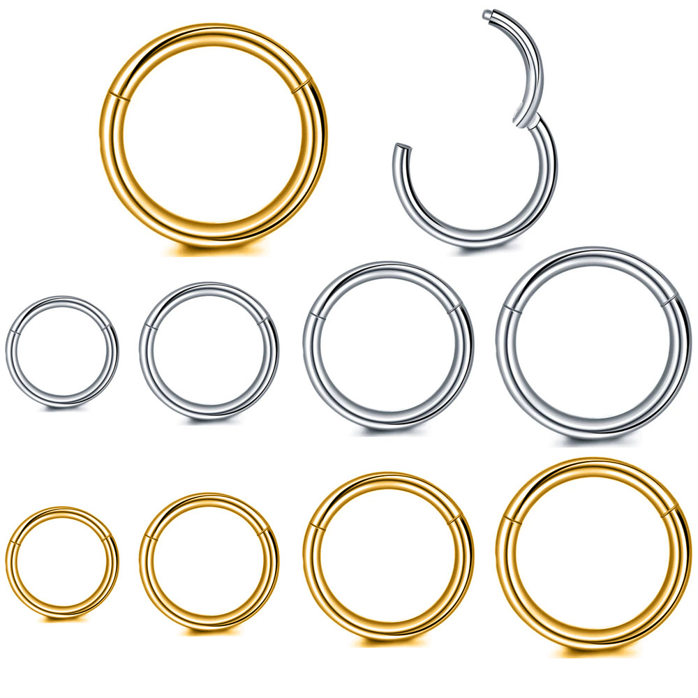 Septum Clicker Ring - Anéis de nariz com segmento clicker
