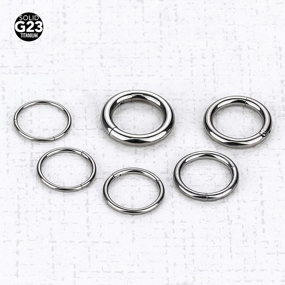 Septum Clicker Ring - Anel de segmento articulado de titânio