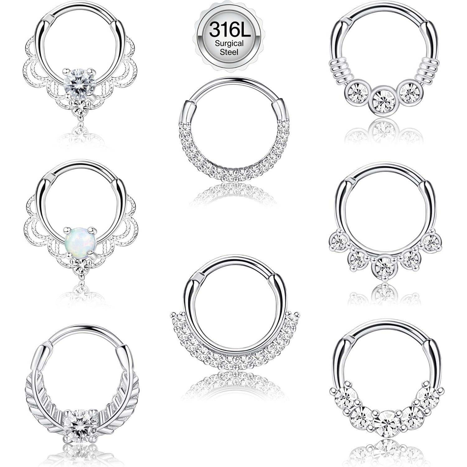 Septum Clicker Ring - Drperfect 16g septo clicker anel de