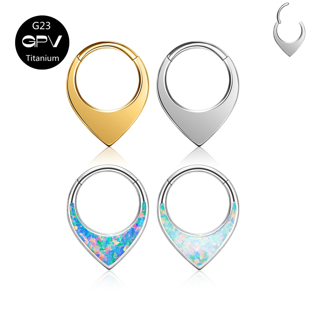 Body Jewelry Manufacturers - Gota de água Opal nariz anel,
