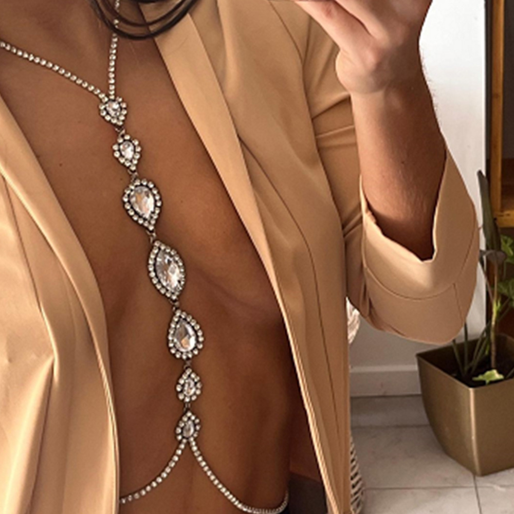 Moda sexy gota de água colar c - Body Jewelry Luxury avaliação e preço