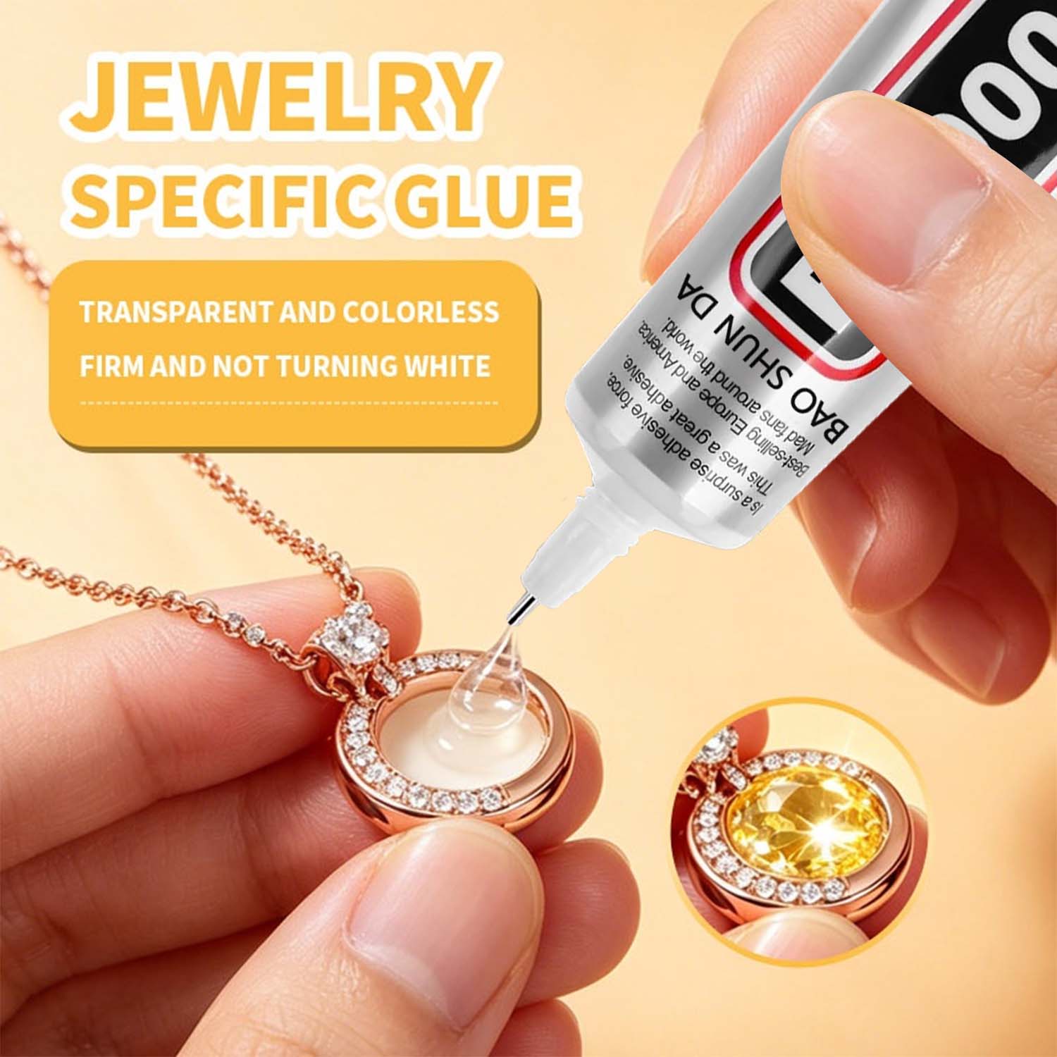 15PCS Cola B-7000 Transparente - Body Jewelry Tool avaliação e preço