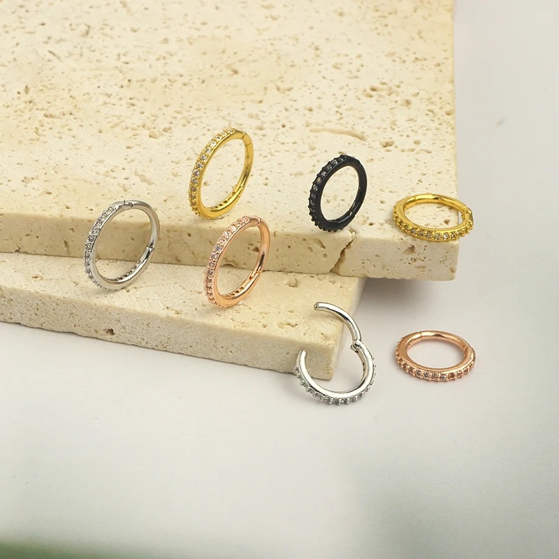 Argola de Nariz 16G com Zircôn - Septum Clicker Ring avaliação e preço