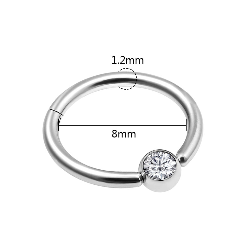 1 peça de piercing de nariz es - Septum Clicker Ring avaliação e preço