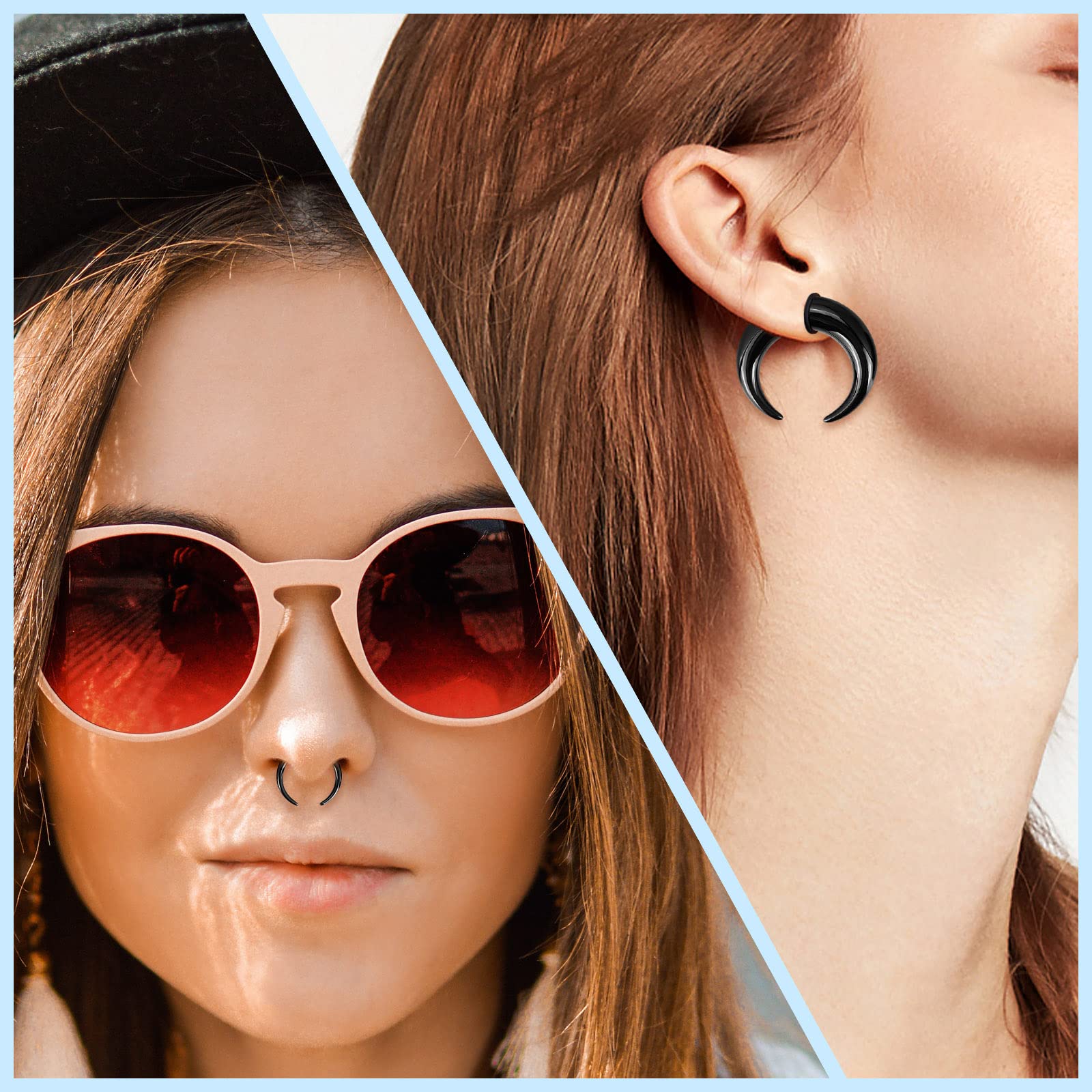 18 pçs acrílico septo pinça ta - Septum Clicker Ring avaliação e preço