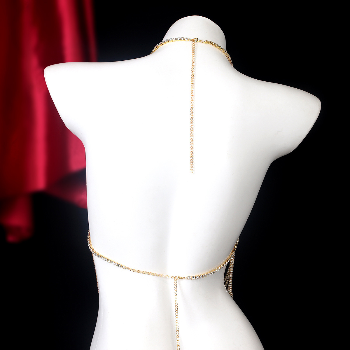 Corrente Peito Strass Stripe T - Body Jewelry Luxury avaliação e preço