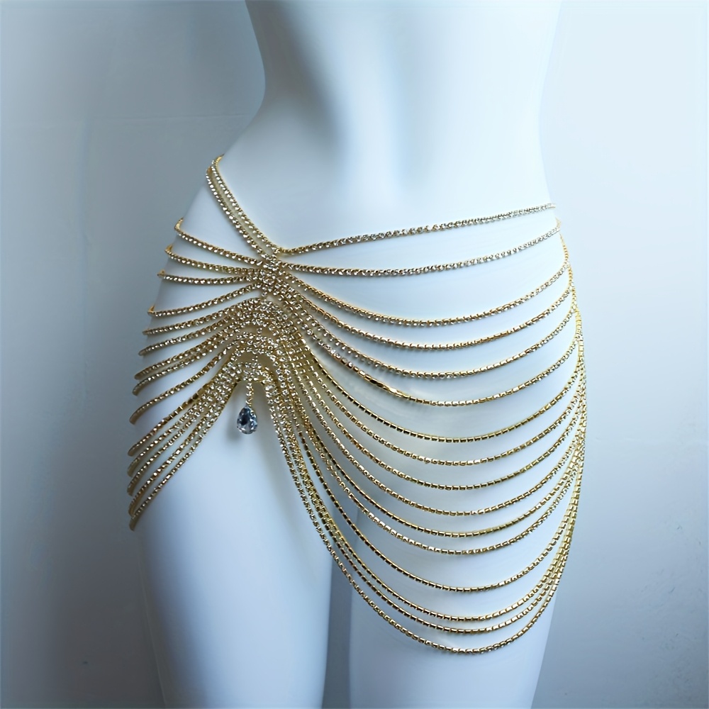 1 Peça Corrente de Cintura Fem - Body Jewelry Luxury avaliação e preço