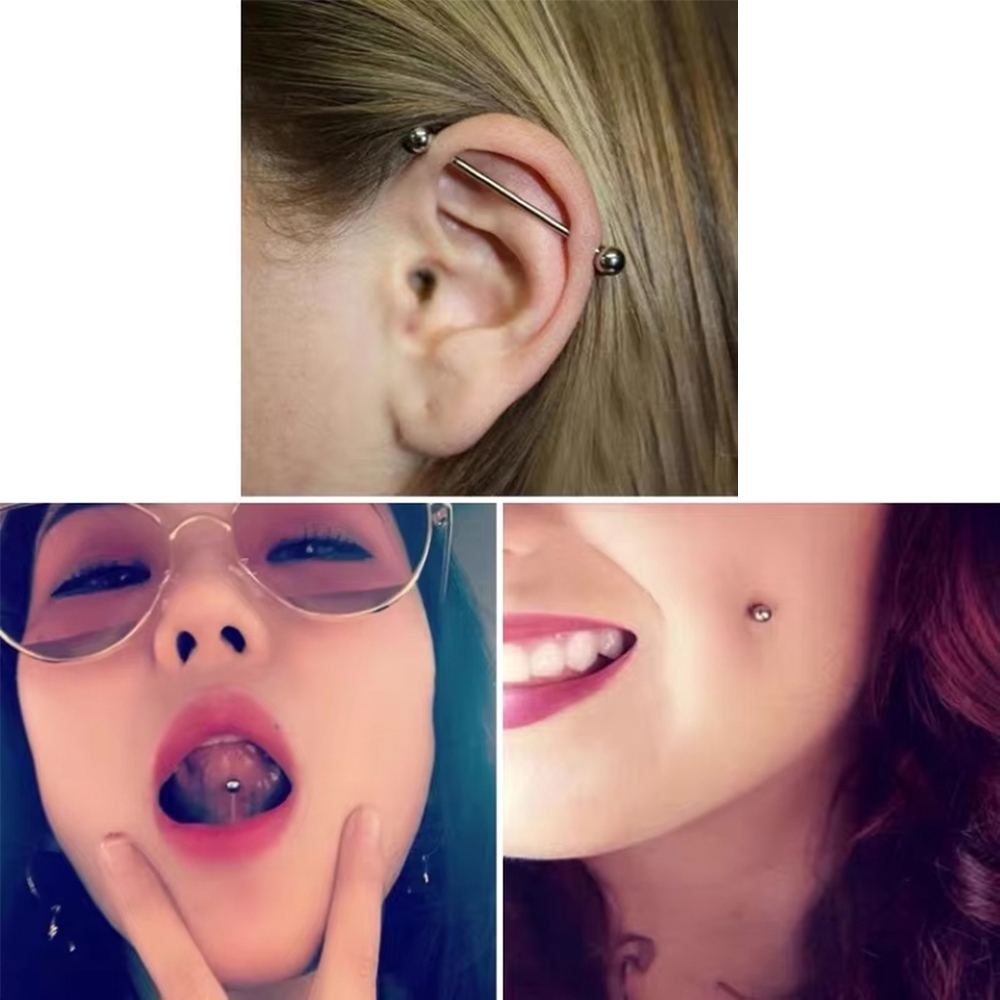 2 peças/lote Barbell Reto de T - Body Jewelry Implants avaliação e preço