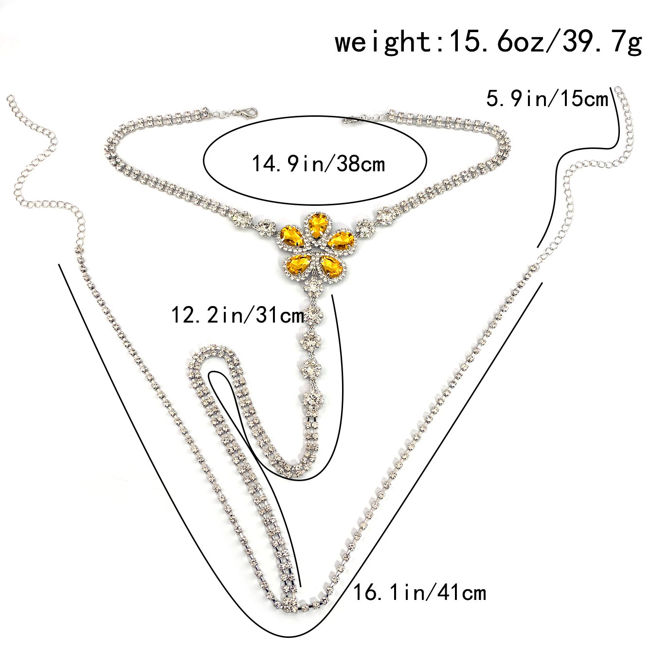 1pc em forma de flor sexy stra - Body Jewelry Usa avaliação e preço