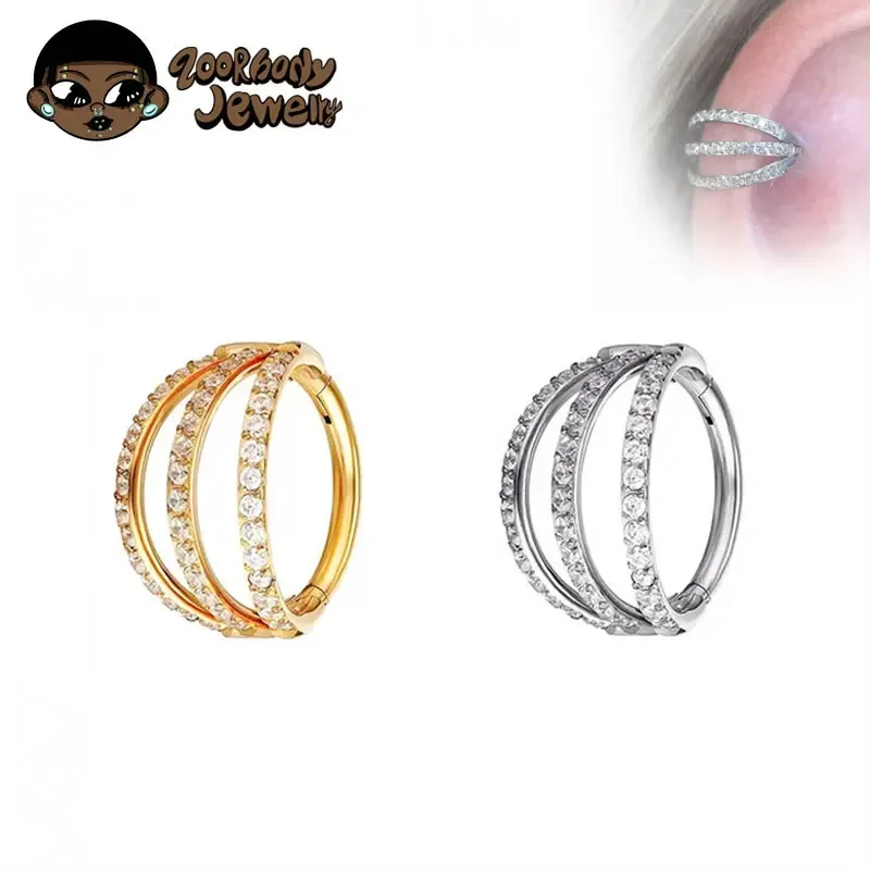 G23 titânio articulado segment - Septum Clicker Ring avaliação e preço