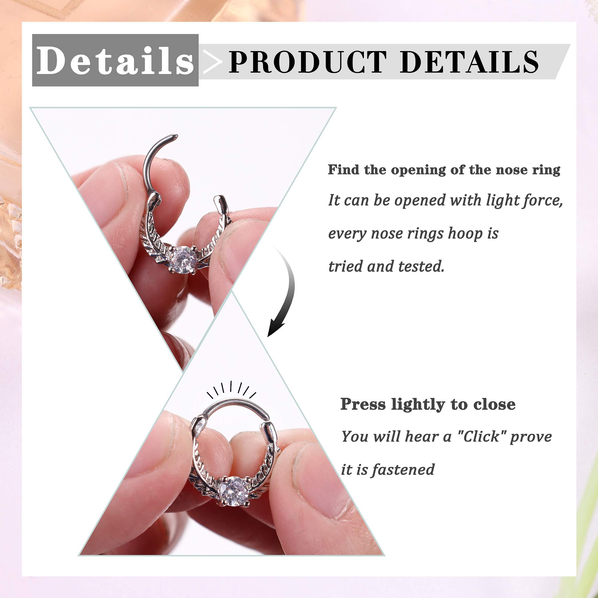 Drperfect 16g septo clicker an - Septum Clicker Ring avaliação e preço
