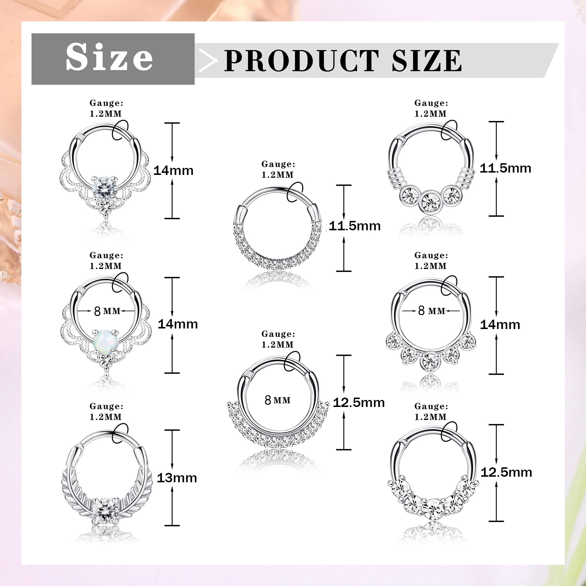 Drperfect 16g septo clicker an - Septum Clicker Ring avaliação e preço