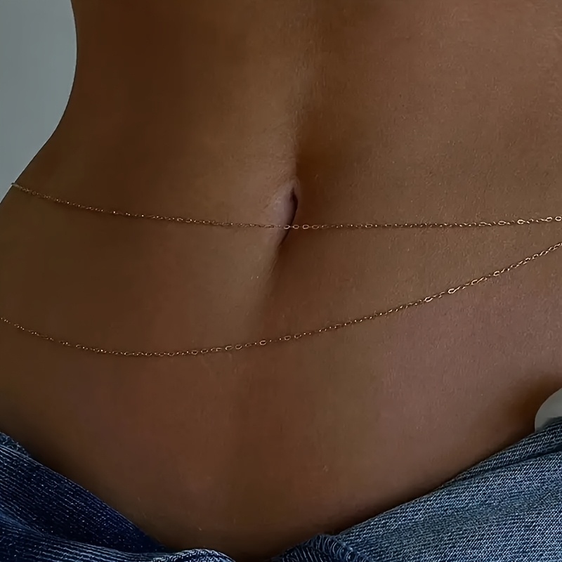 Cinto de cintura de metal dour - Body Jewelry Bulk avaliação e preço